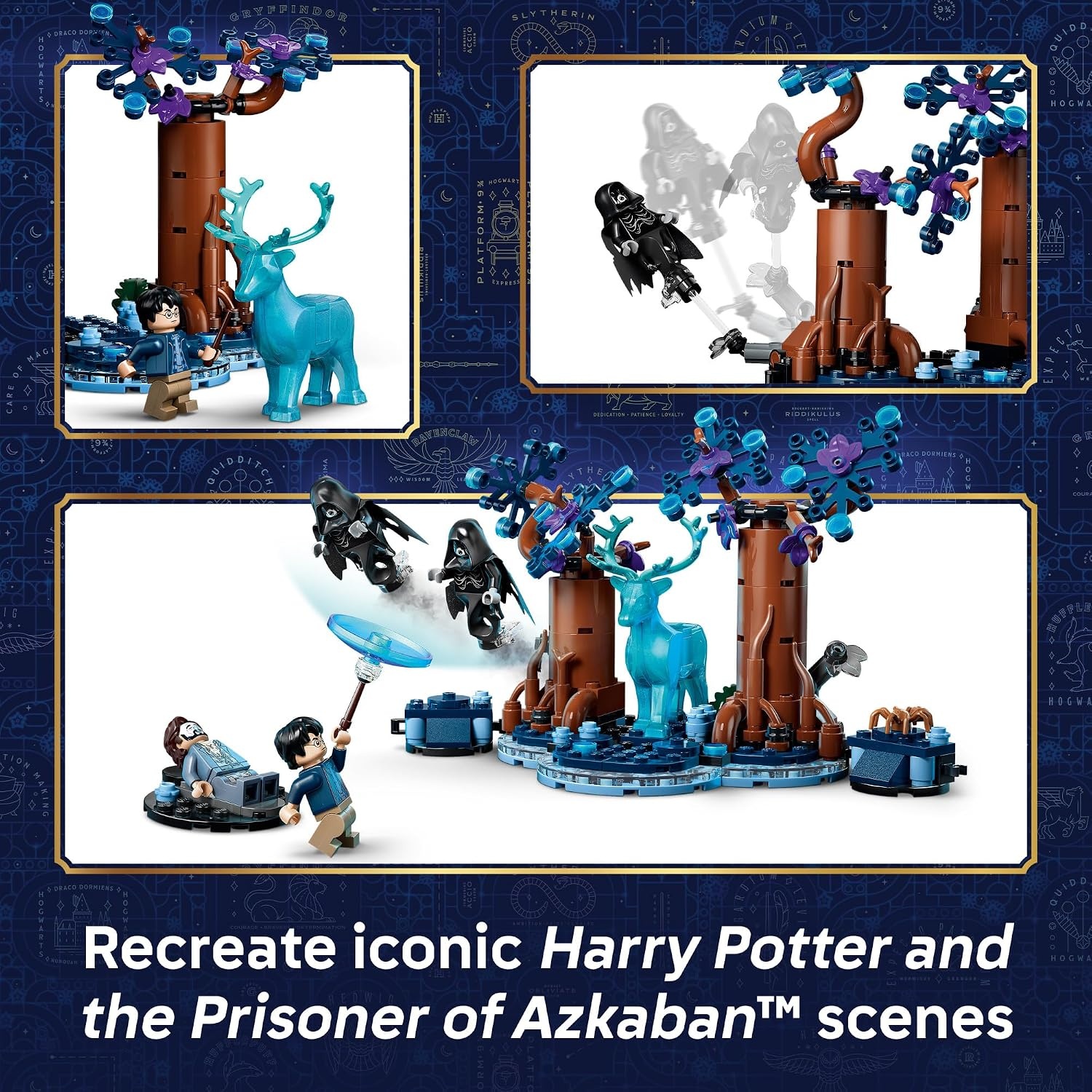 image:imageLEGO Harry Potter Forbidden Forest Expecto Patronum 76475 Building Toy for Girls amp Boys Ages 7 Playset for Pretend Play W Movie Character Figures 244 pieces Gift for Fans