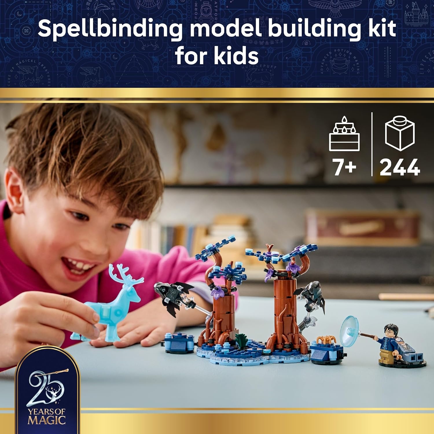 image:imageLEGO Harry Potter Forbidden Forest Expecto Patronum 76475 Building Toy for Girls amp Boys Ages 7 Playset for Pretend Play W Movie Character Figures 244 pieces Gift for Fans