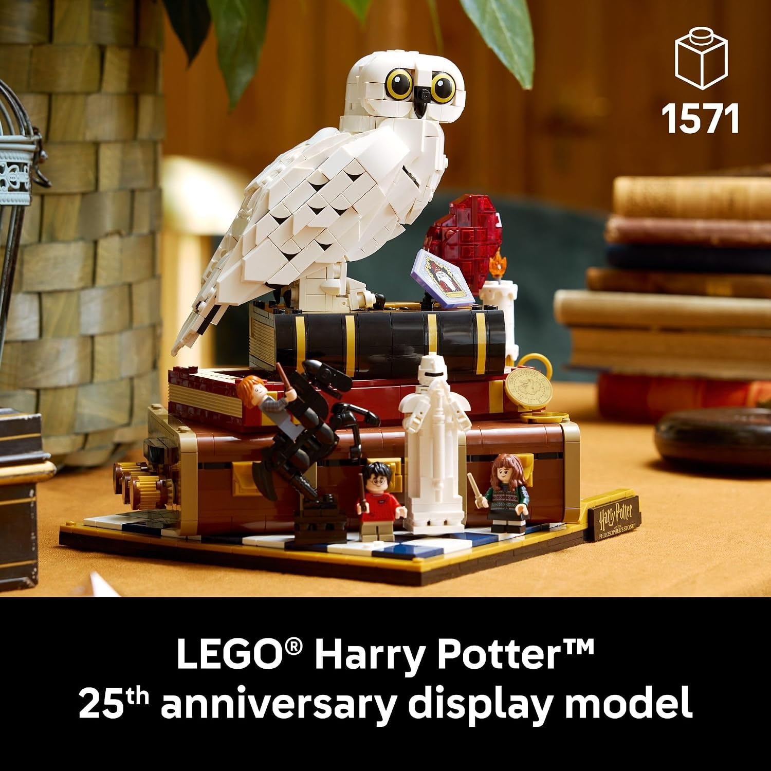 image:imageLEGO Harry Potter Sorcerers Stone Collectors Edition Building Set for Adults DIY Craft Kit for Women amp Men Ages 18 Buildable Hedwig amp 3 Minifigures Gift Idea for Birthdays 76466