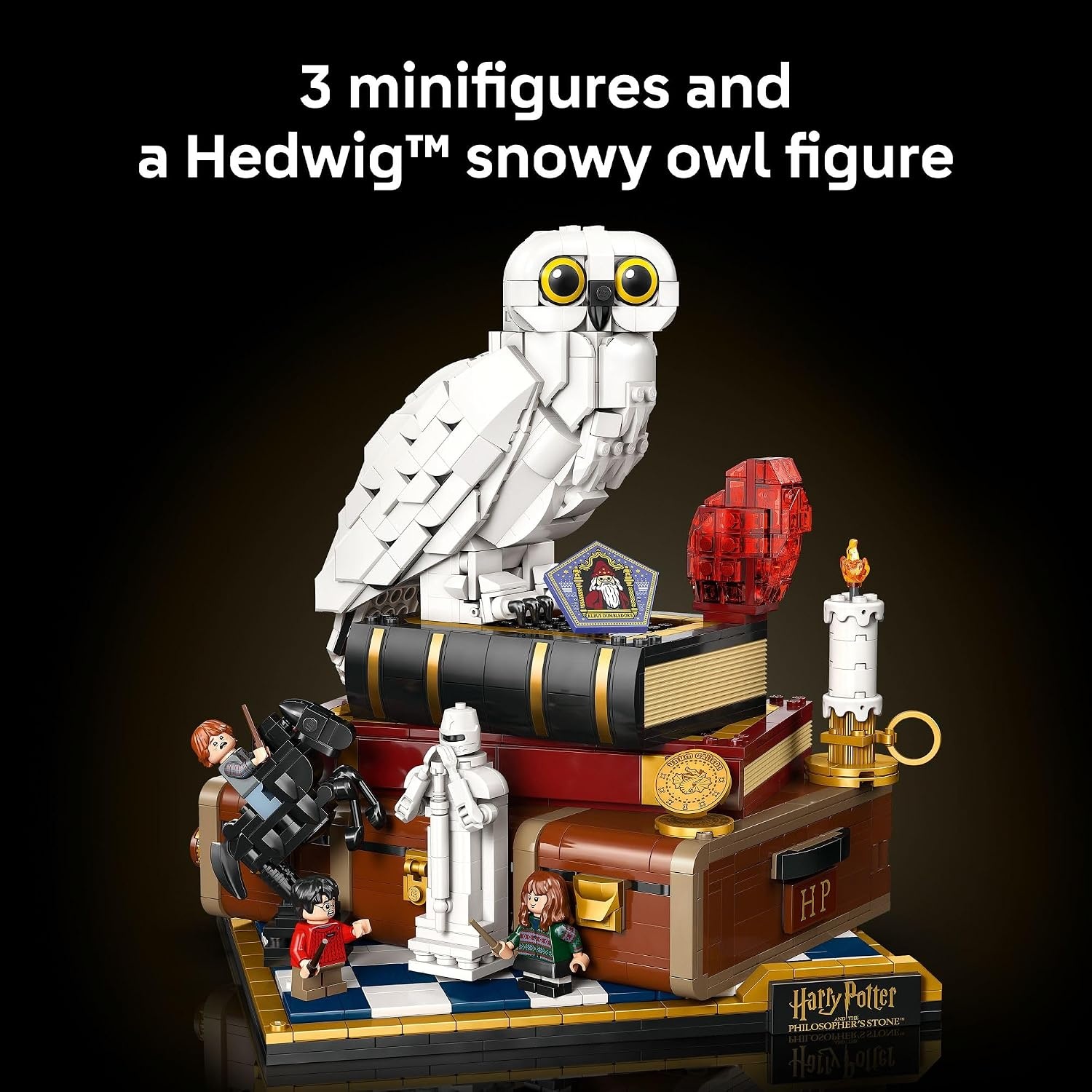 image:imageLEGO Harry Potter Sorcerers Stone Collectors Edition Building Set for Adults DIY Craft Kit for Women amp Men Ages 18 Buildable Hedwig amp 3 Minifigures Gift Idea for Birthdays 76466