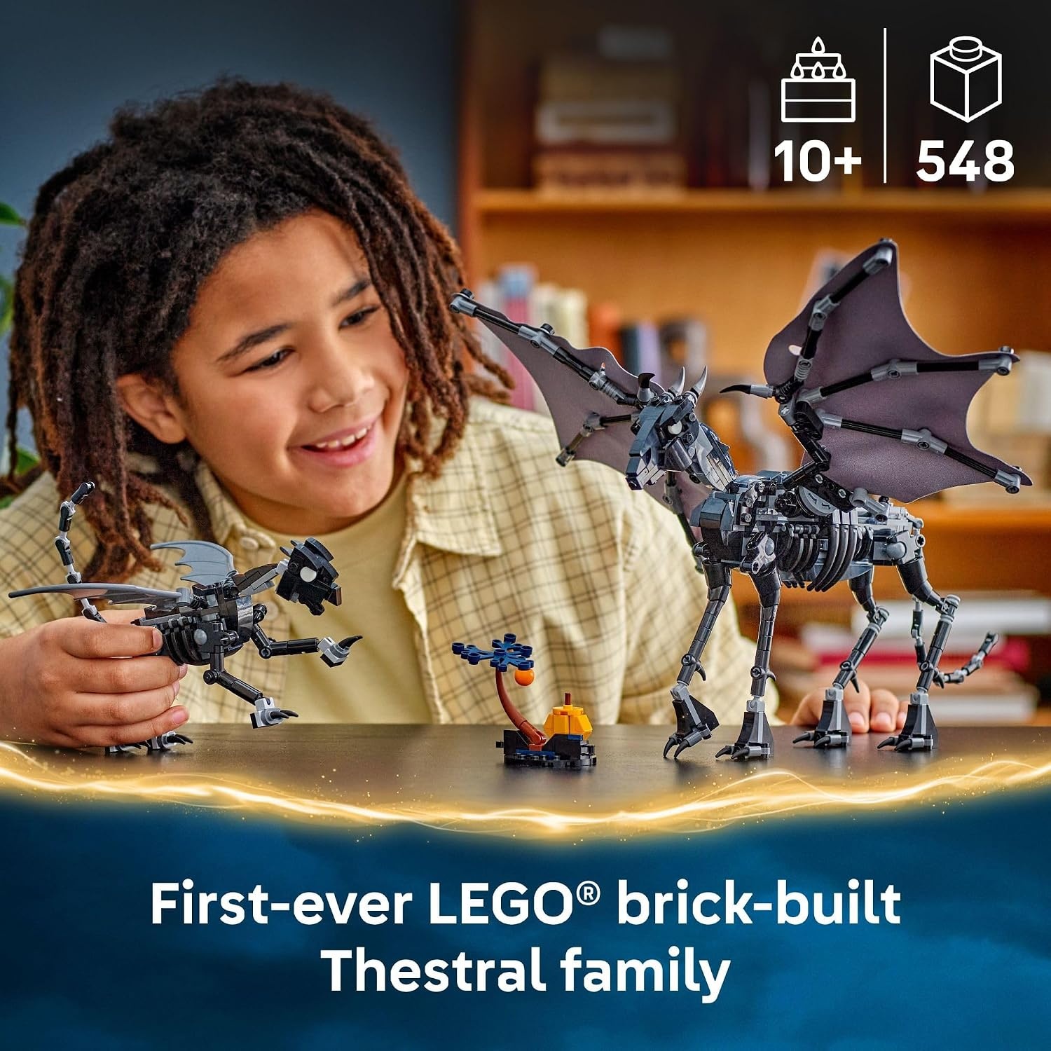 image:imageLEGO Harry Potter Thestral Family Building Toy Pretend Play for Kids Boys and Girls Ages 10 Collectible Harry Potter Poseable Action Figures Gift Idea for Birthdays 76458