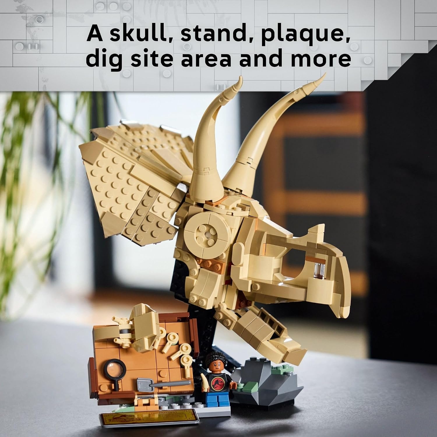 image:imageLEGO Jurassic World Dinosaur Fossils Triceratops Skull Toy Dinosaur Toy Fossil Building Set for Kids Boys and Girls Ages 9 Model Display Kit Gift Idea for Birthdays 76969