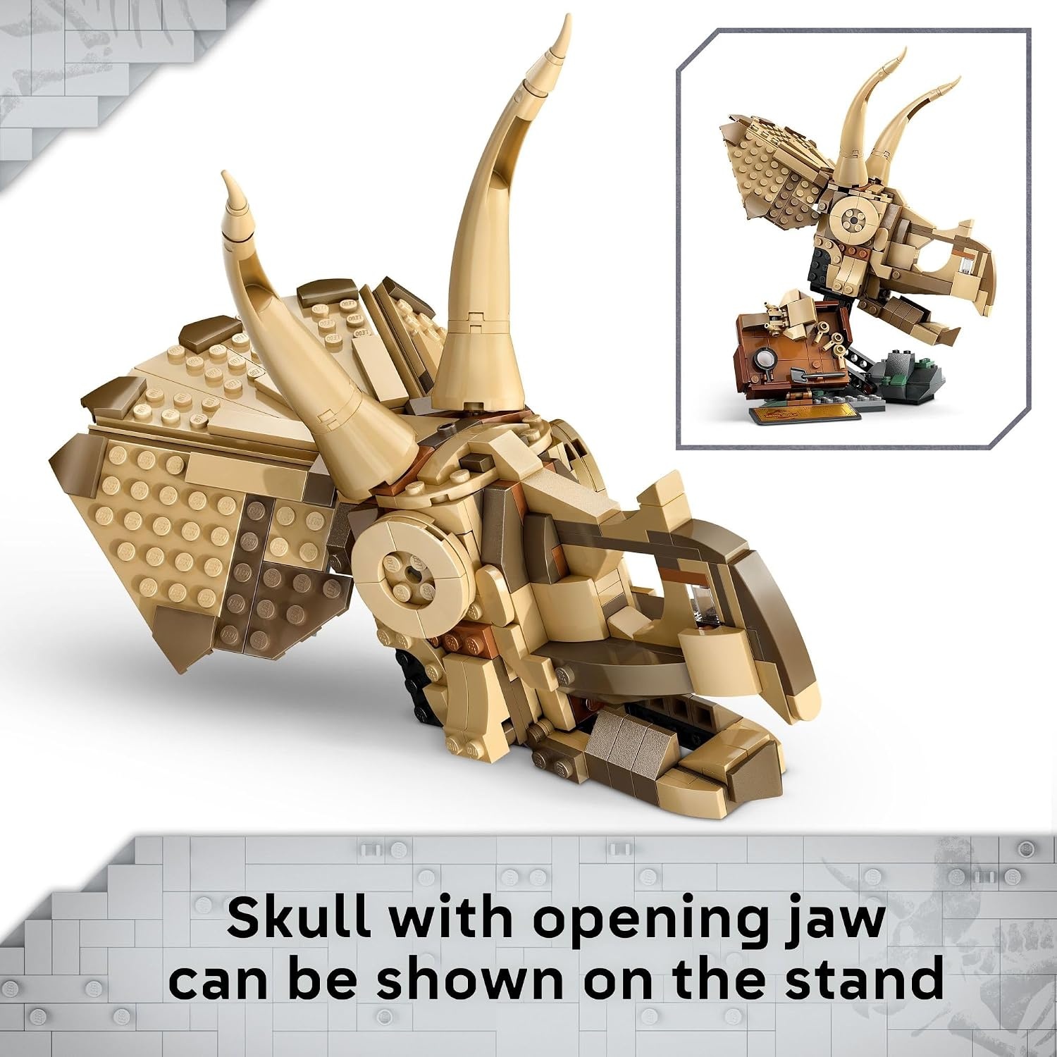 image:imageLEGO Jurassic World Dinosaur Fossils Triceratops Skull Toy Dinosaur Toy Fossil Building Set for Kids Boys and Girls Ages 9 Model Display Kit Gift Idea for Birthdays 76969