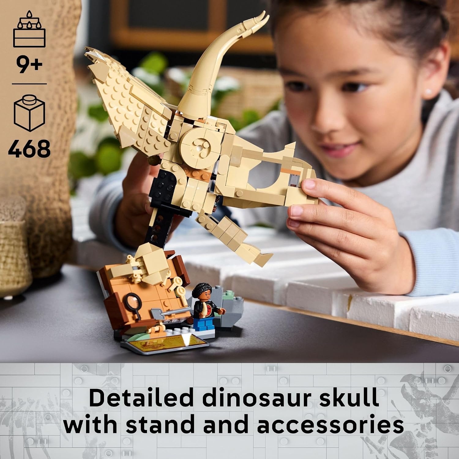 image:imageLEGO Jurassic World Dinosaur Fossils Triceratops Skull Toy Dinosaur Toy Fossil Building Set for Kids Boys and Girls Ages 9 Model Display Kit Gift Idea for Birthdays 76969