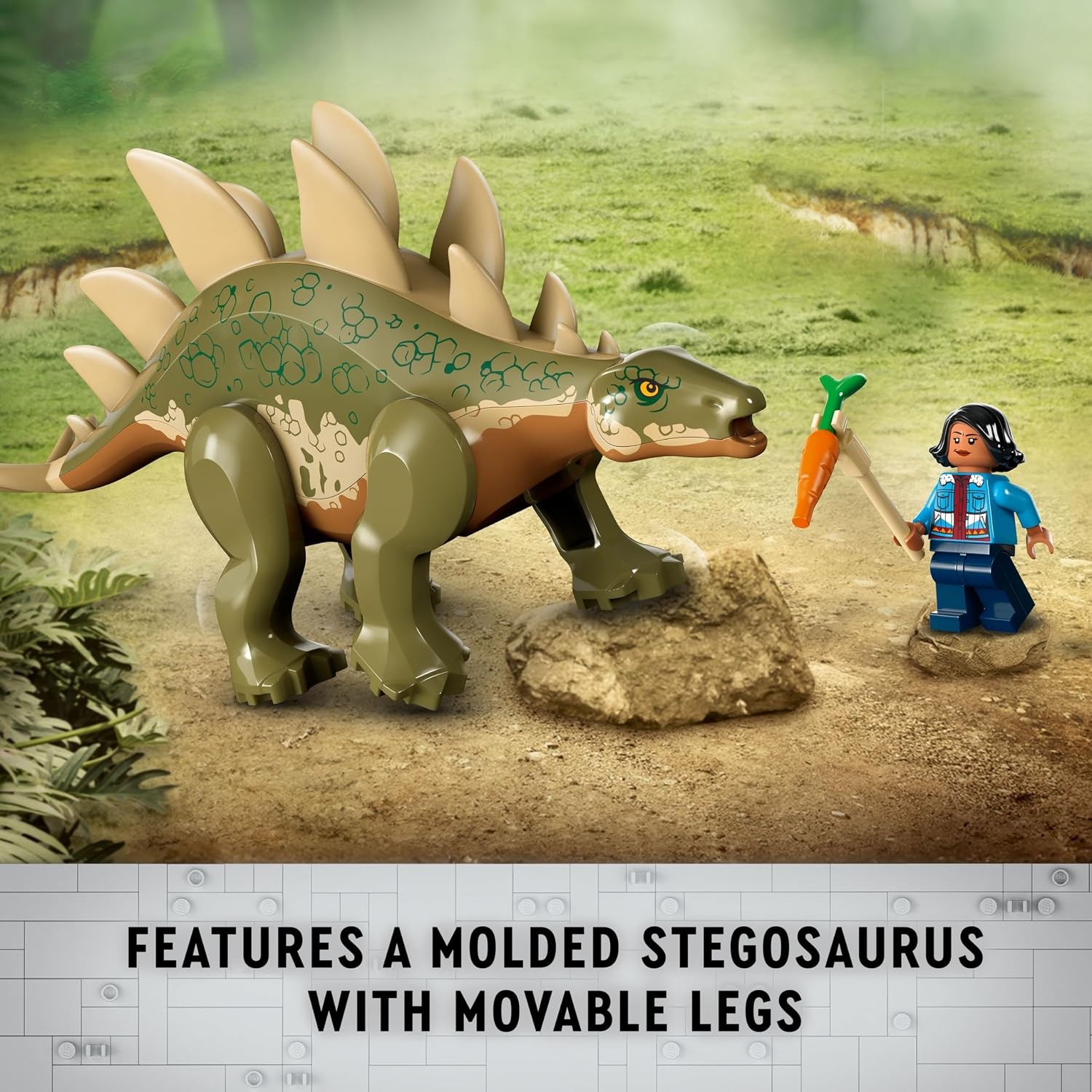 image:imageLEGO Jurassic World Dinosaur Missions Stegosaurus Discovery Building Set Dinosaur Toys Pretend Play Set with 2 Minifigures for Boys amp Girls Ages 6 Gift Ideas for Kids 76965