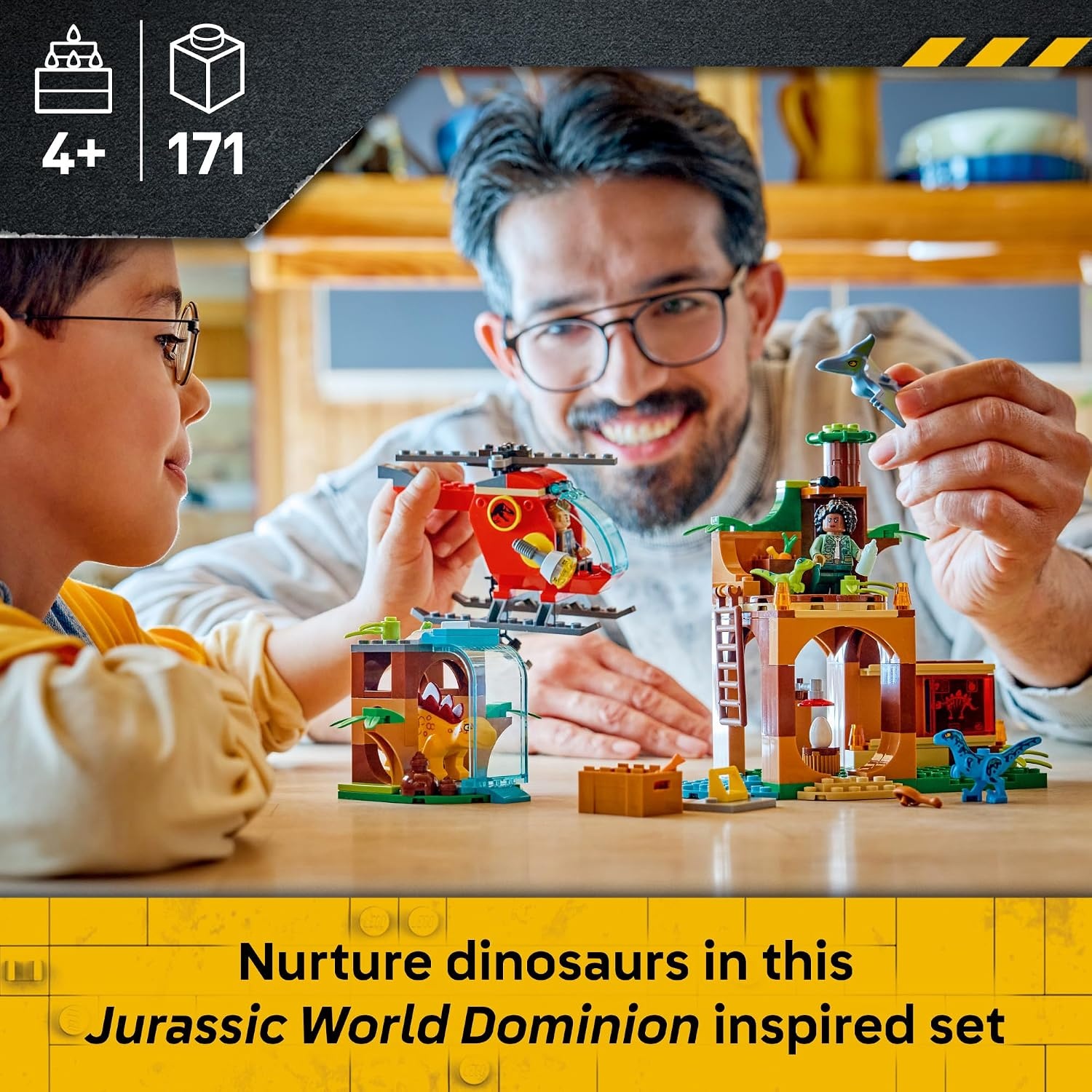 image:imageLEGO Jurassic World Velociraptor Stegosaurus amp Pteranodon Rescue 77981 Building Toy for Boys amp Girls Ages 4 Dinosaur Toy Playset for Preschooler Pretend Play 171 pieces Gift for Birthdays