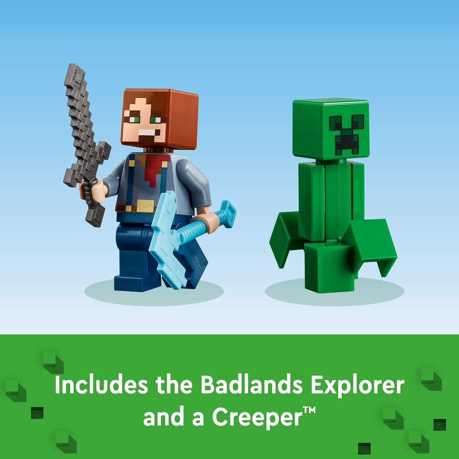 image:imageLEGO Minecraft The Badlands Mineshaft Building Toys for Boys amp Girls Ages 8 Video Game Toy for Kids WMinecraft Minifigures Gift for Birthdays 21263