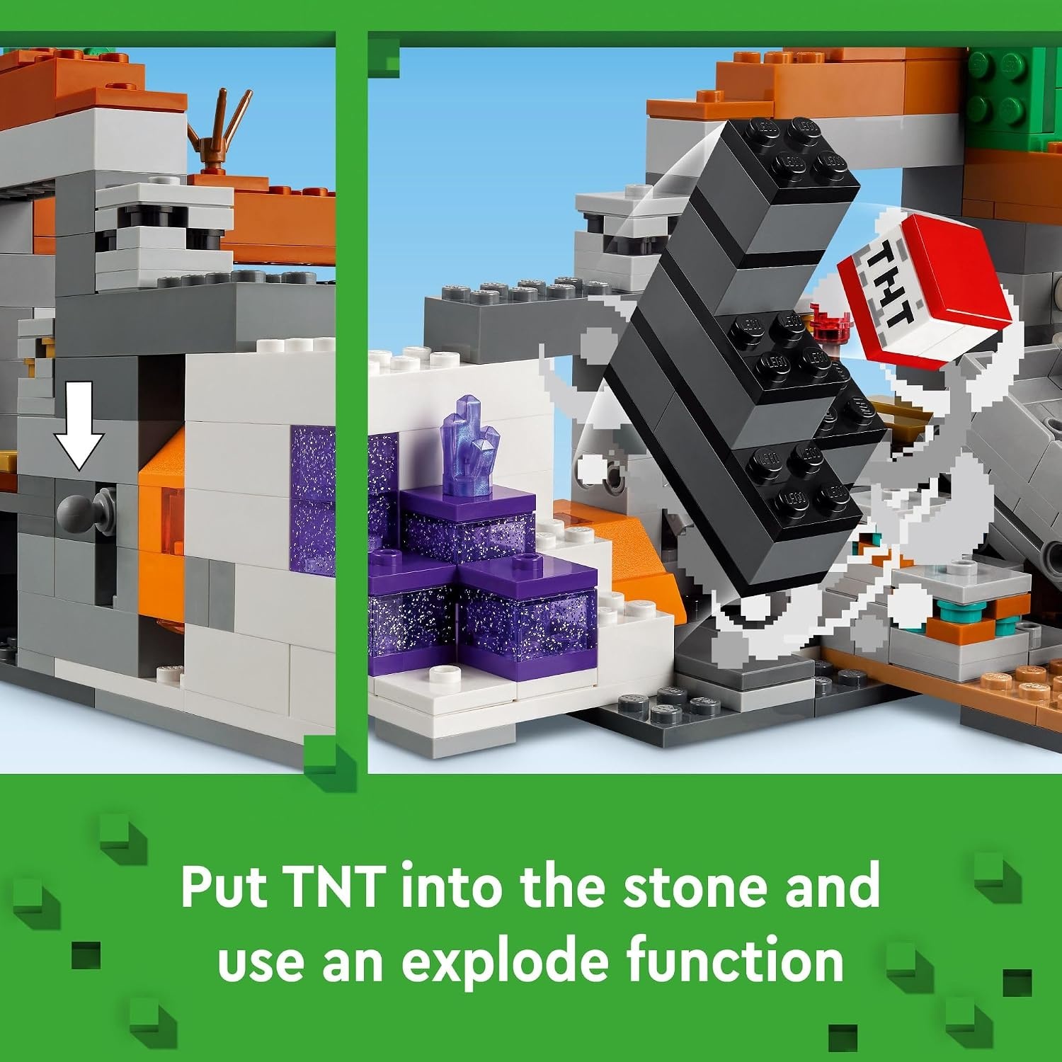 image:imageLEGO Minecraft The Badlands Mineshaft Building Toys for Boys amp Girls Ages 8 Video Game Toy for Kids WMinecraft Minifigures Gift for Birthdays 21263