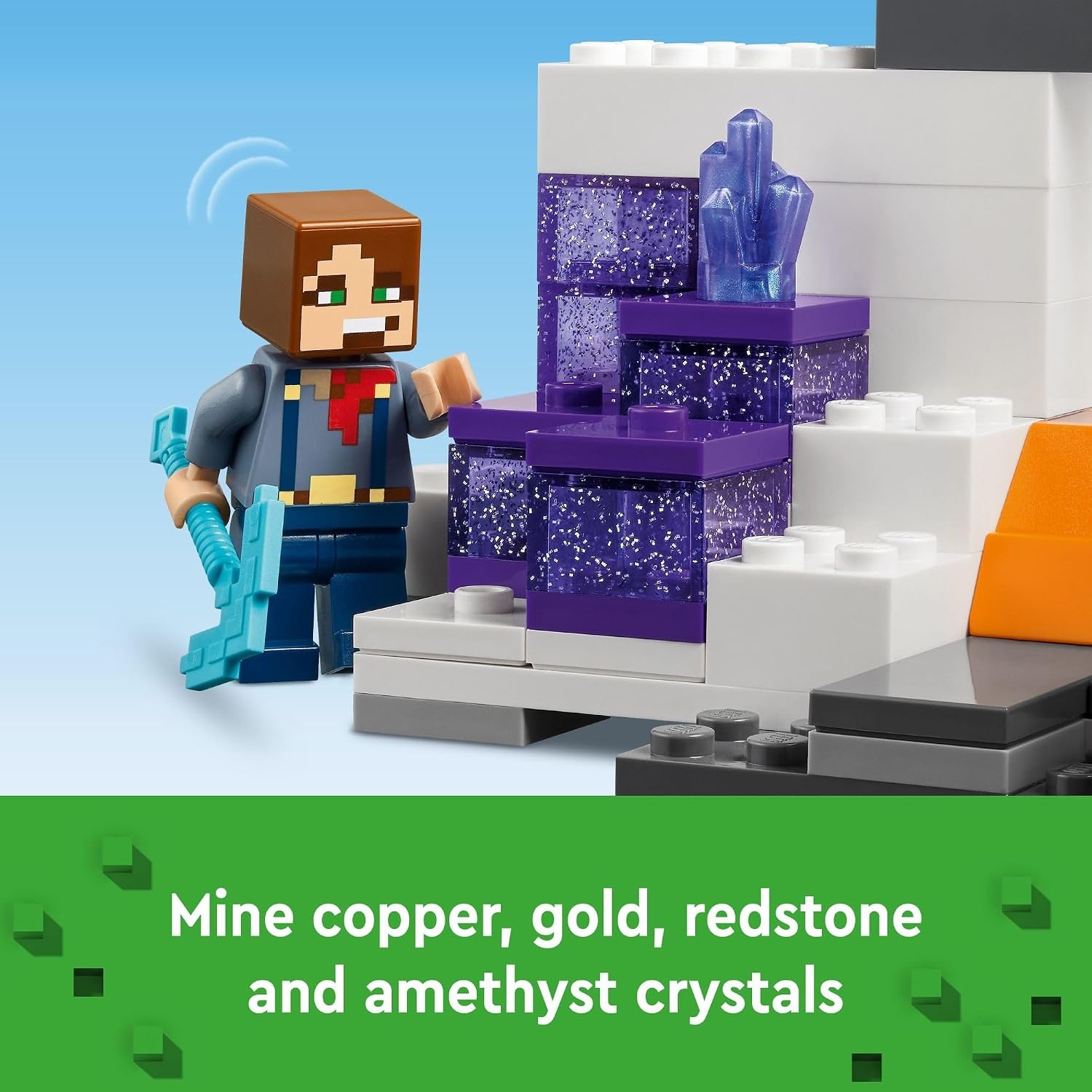 image:imageLEGO Minecraft The Badlands Mineshaft Building Toys for Boys amp Girls Ages 8 Video Game Toy for Kids WMinecraft Minifigures Gift for Birthdays 21263