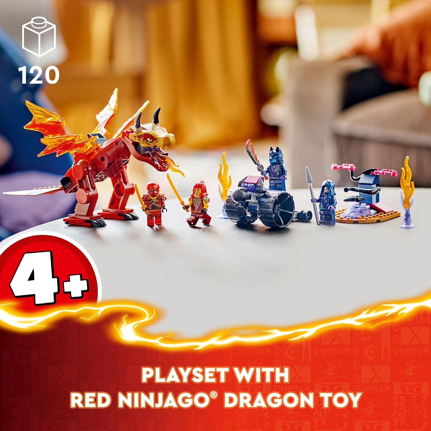 image:imageLEGO NINJAGO Kais Source Dragon Battle Adventure Playset with Buildable Model and 4 Posable Ninja Action Figures Toddler Ninja Toy Ninja Gift Idea for Kids Boys and Girls Ages 4 and Up 71815