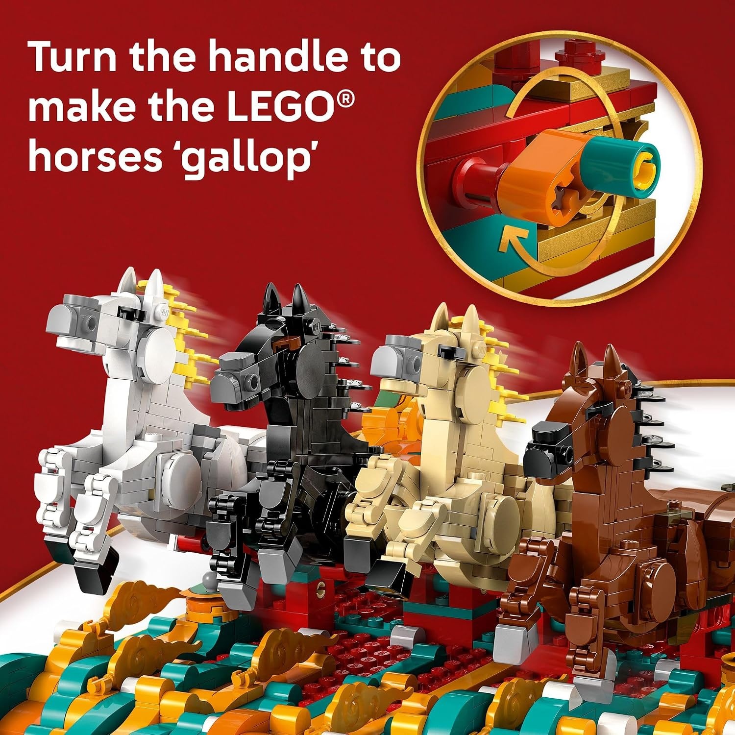 image:imageLEGO Spring Festival Galloping Horse Canvas Kids Building Toy Year of the Horse Toy for Girls amp Boys Ages 10 Buildable Chinese New Year Decoration Gift Idea for Birthdays amp Families 80119