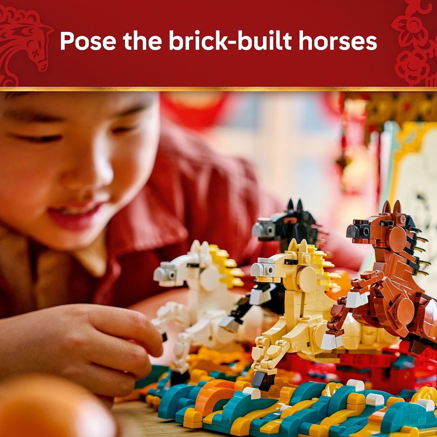 image:imageLEGO Spring Festival Galloping Horse Canvas Kids Building Toy Year of the Horse Toy for Girls amp Boys Ages 10 Buildable Chinese New Year Decoration Gift Idea for Birthdays amp Families 80119