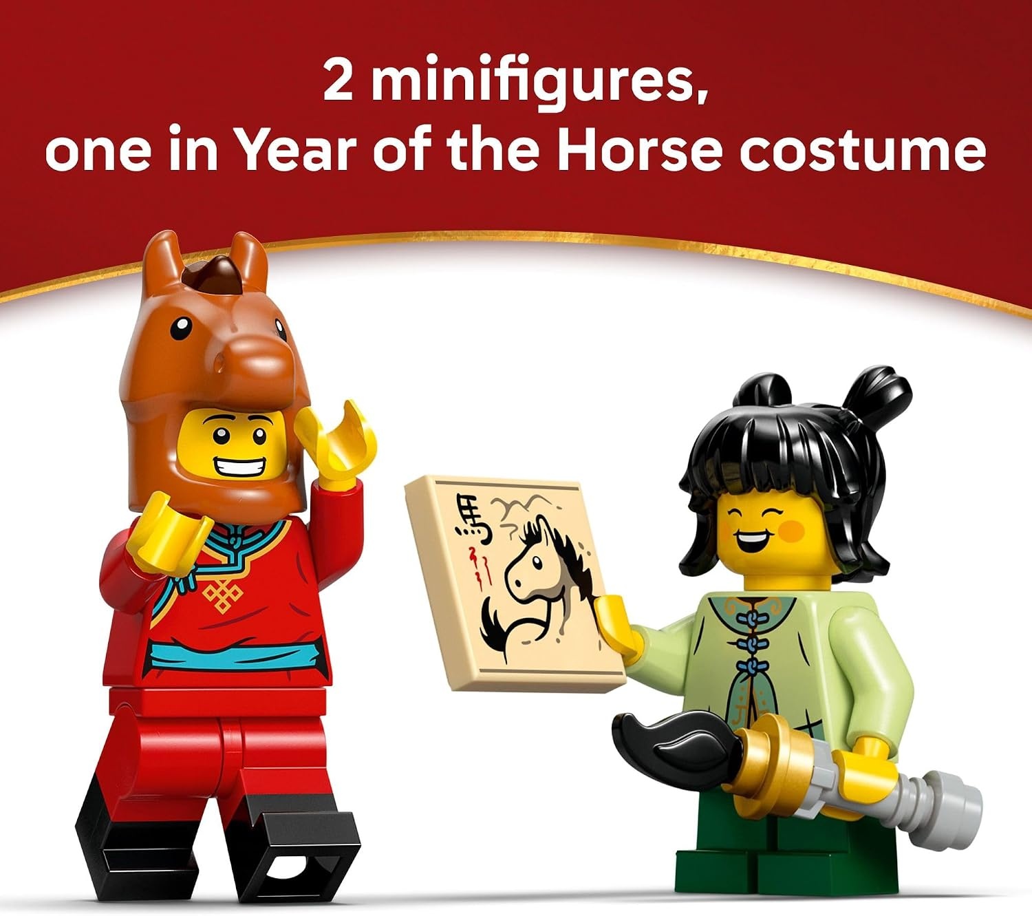 image:imageLEGO Spring Festival Galloping Horse Canvas Kids Building Toy Year of the Horse Toy for Girls amp Boys Ages 10 Buildable Chinese New Year Decoration Gift Idea for Birthdays amp Families 80119