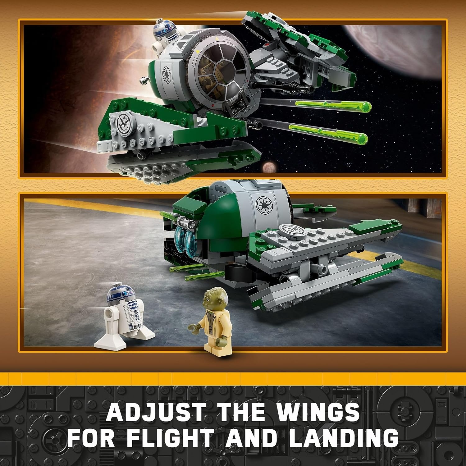 image:imageLEGO Star Wars The Clone Wars Yodas Jedi Starfighter 75360 Star Wars Collectible for Kids Featuring Master Yoda Figure with Lightsaber Toy Birthday Gift for 8 Year Olds or any Fan of The Clone Wars