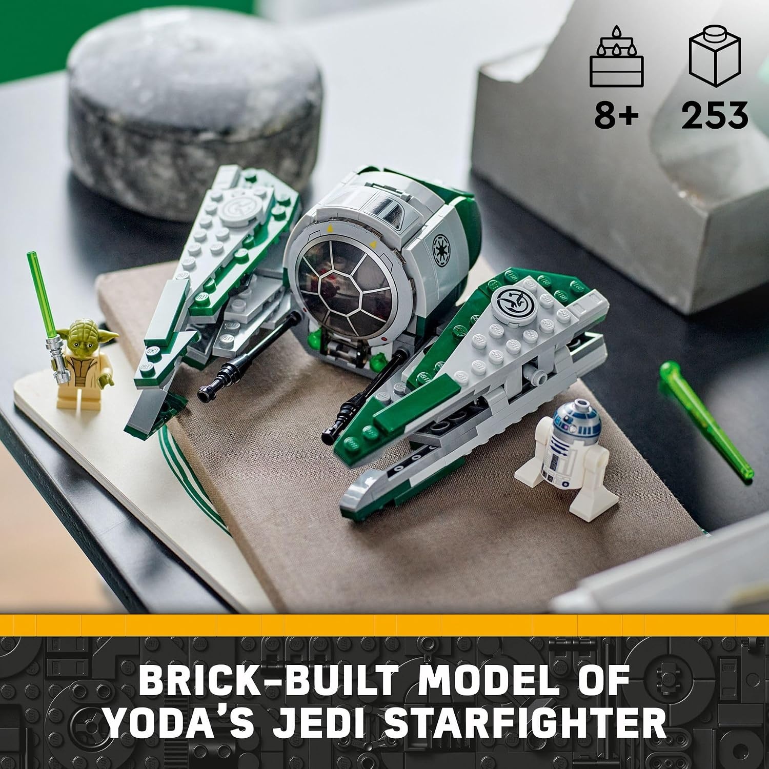 image:imageLEGO Star Wars The Clone Wars Yodas Jedi Starfighter 75360 Star Wars Collectible for Kids Featuring Master Yoda Figure with Lightsaber Toy Birthday Gift for 8 Year Olds or any Fan of The Clone Wars