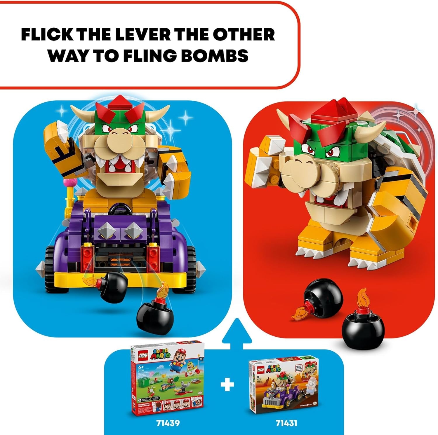image:imageLEGO Super Mario Bowsers Muscle Car Expansion Set Building Toy Collectible Bowser Toy for Boys amp Girls Ages 8 Years Gifts for Christmas 71431
