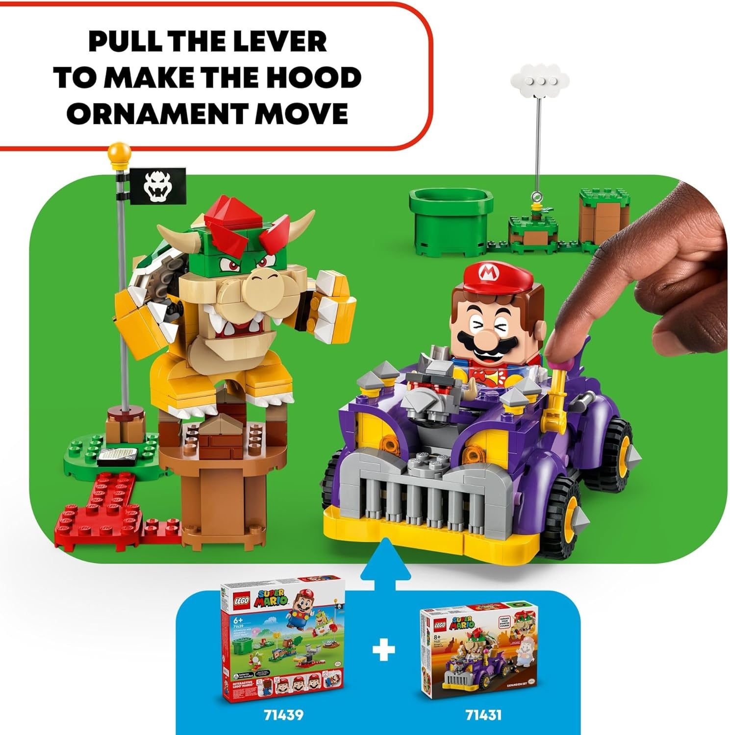 image:imageLEGO Super Mario Bowsers Muscle Car Expansion Set Building Toy Collectible Bowser Toy for Boys amp Girls Ages 8 Years Gifts for Christmas 71431