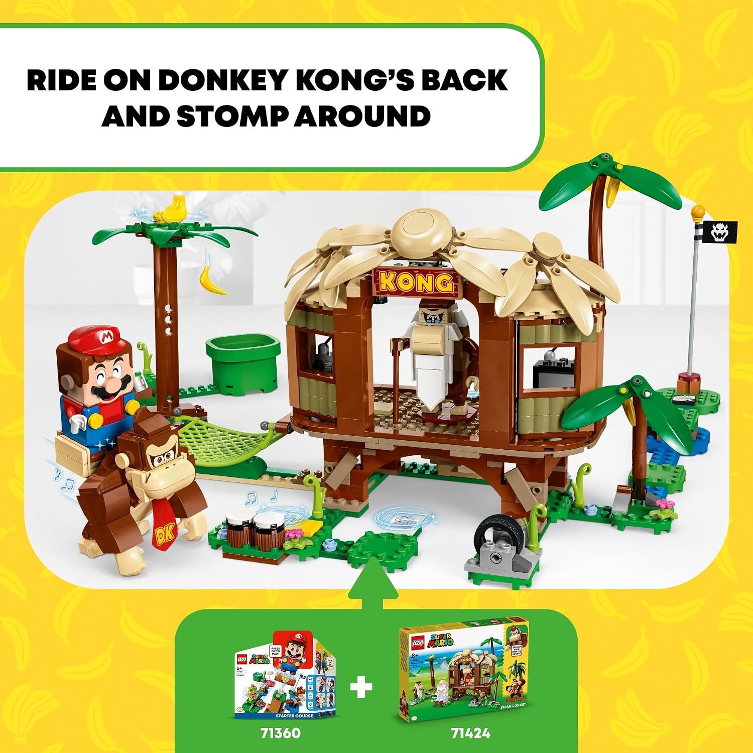 image:imageLEGO Super Mario Donkey Kongs Tree House Expansion Set Building Toys for Boys amp Girls Ages 8 Years Pretend Play Toy Figures amp Playsets Gifts for Kids 71424