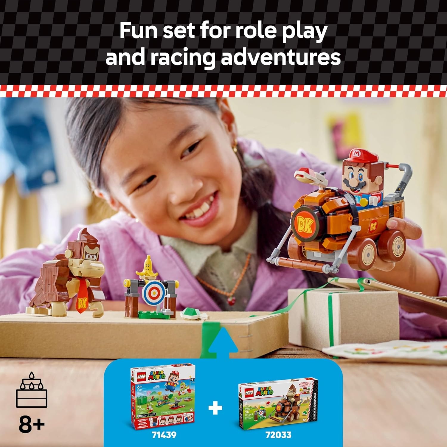 image:imageLEGO Super Mario Mario Kart Donkey Kong amp DK Jumbo Collectible Toy Building Set for Kids Boys and Girls Ages 8 Nintendo Donkey Kong Toy for Fans Gift Idea 72033