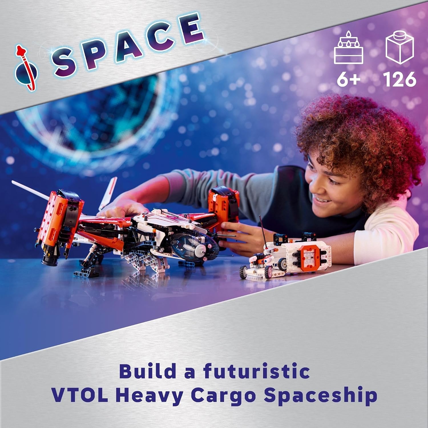 image:imageLEGO Technic VTOL Heavy Cargo Spaceship LT81 Space Gift Idea for Kids Space Theme Toy Vehicle Building Playset for Imaginative Play Spaceship Toy for 10 Year Olds 42181
