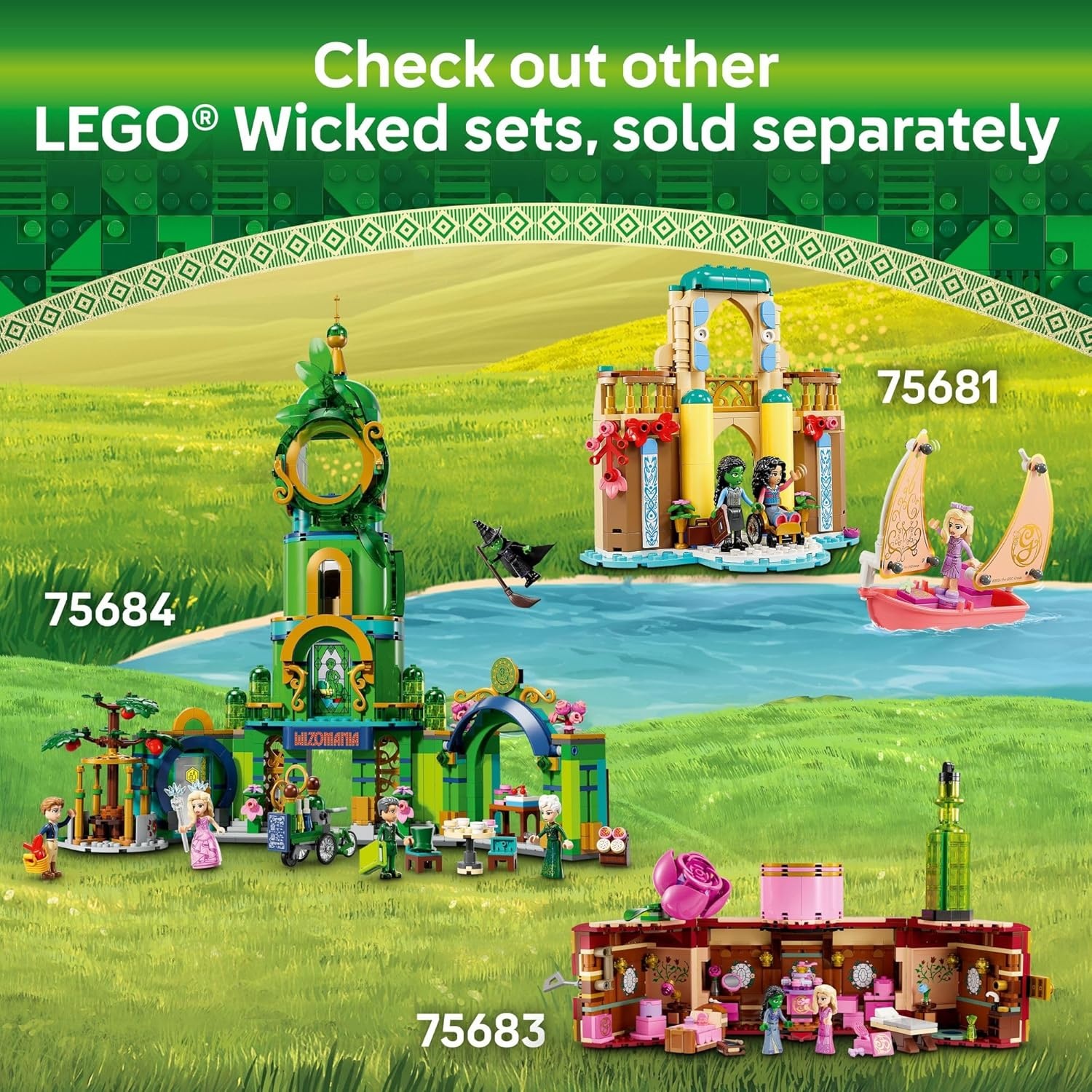 image:imageLEGO Wicked Elphaba amp Glinda Figures Building Toys Wicked Toys for Kids Girls amp Boys Age 10 Buildable Wicked Dolls Birthday Gift Idea 75682