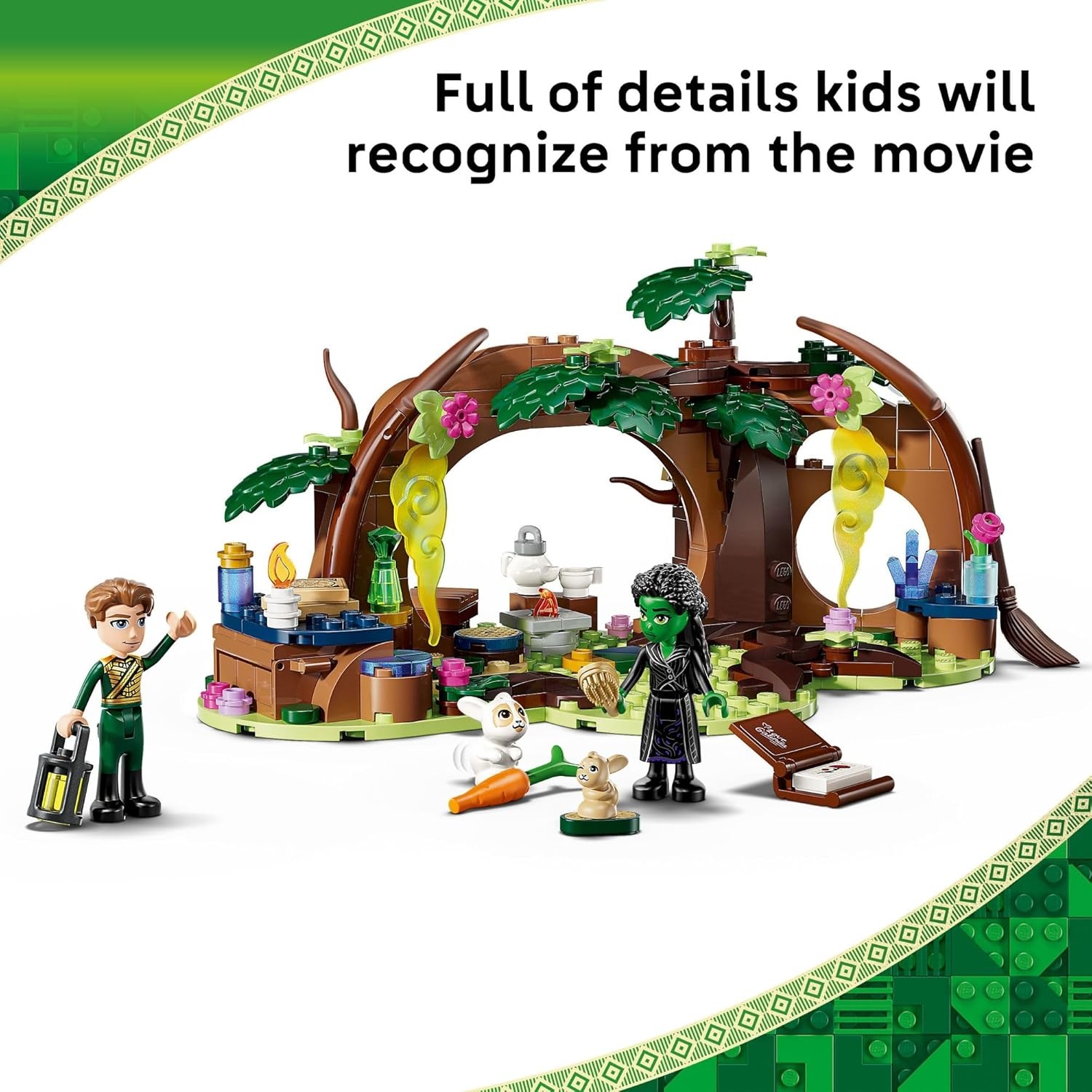 image:imageLEGO Wicked Elphabas Retreat Building Toy Elphaba amp Fiyero Toy Figures and Playset with Forest Friends Pretend Play Building Blocks for Kids Ages 7 Wicked Gift for Girls amp Boys 75687