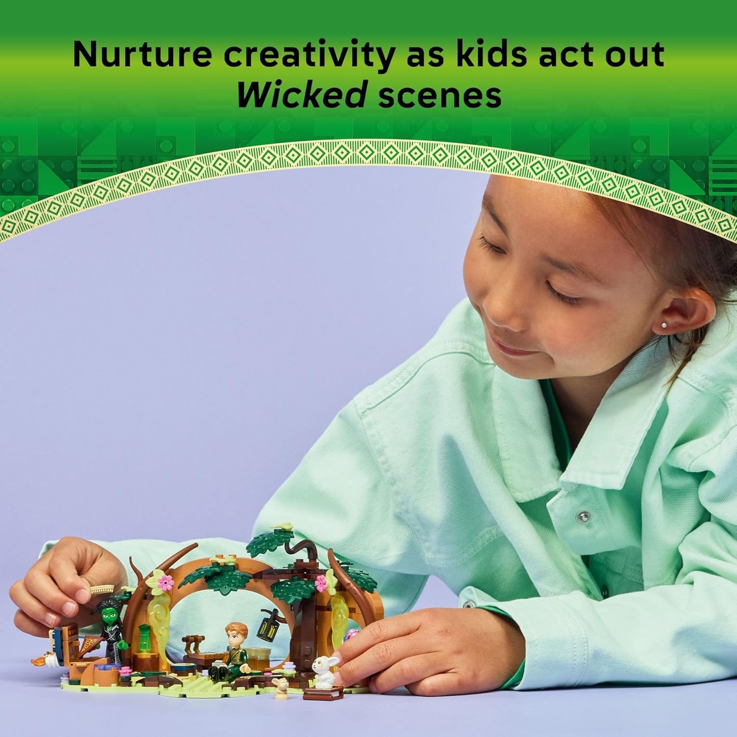 image:imageLEGO Wicked Elphabas Retreat Building Toy Elphaba amp Fiyero Toy Figures and Playset with Forest Friends Pretend Play Building Blocks for Kids Ages 7 Wicked Gift for Girls amp Boys 75687