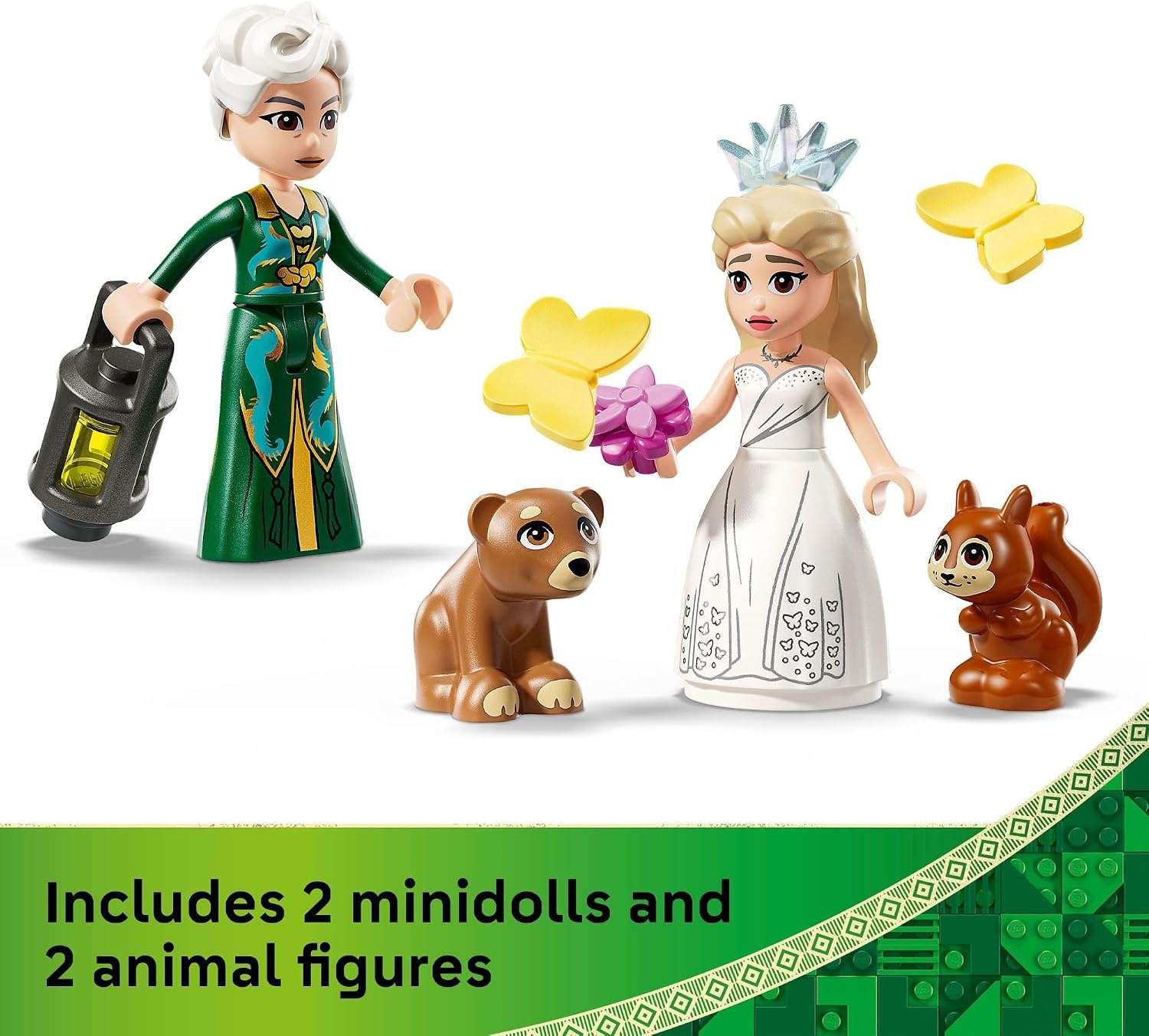 image:imageLEGO Wicked Glindas Wedding Day Building Toy Pretend Playset with 2 Minidolls 2 Animal Toy Figures amp 2 Poseable Butterflies Building Blocks for Kids Ages 8 Gift for Girls amp Boys 75688
