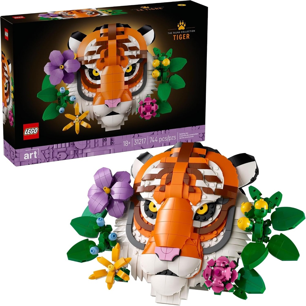 image:imageLEGO Art The Fauna Collection Tiger Building Set for Adults 18 New Home or Housewarming Gift Idea Collectible DIY Kit for Men and Women Who Enjoy Arts and Crafts 31217