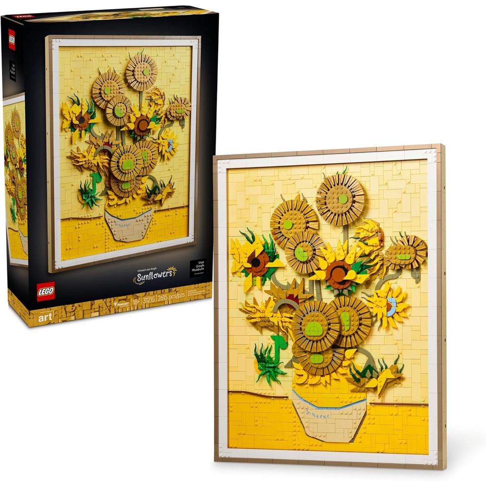 image:imageLEGO Art Vincent Van Gogh Sunflowers Building Set for Adults Home Decor Idea Brick Built Painting Gift for Birthdays 31215