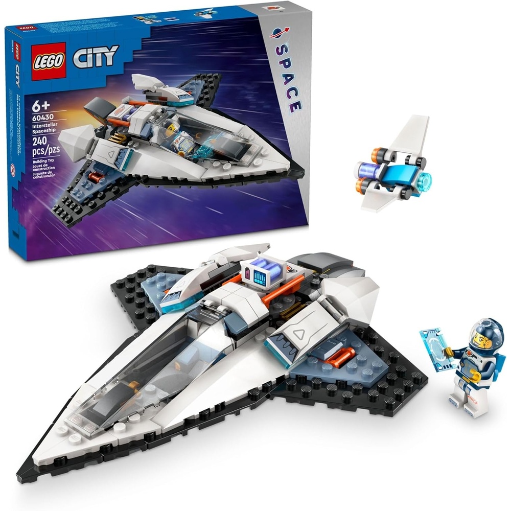image:imageLEGO City Interstellar Spaceship Toy for Kids Creative Play Space Building Set with Spacecraft Model Drone and Astronaut Figure Building Toy for Boys Girls and Kids Ages 6 and Up 60430