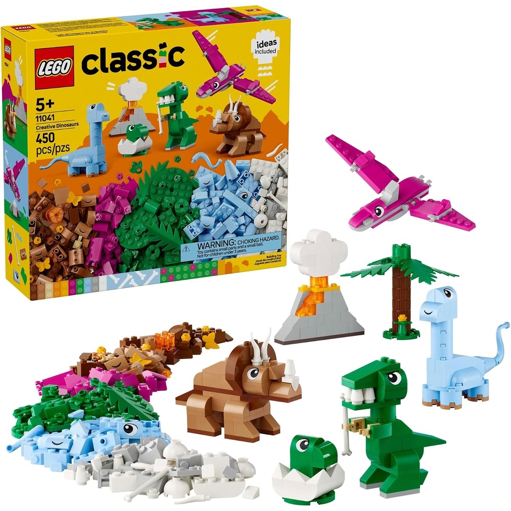 image:imageLEGO Classic Creative Dinosaurs Toy Building Blocks for Kids Boys and Girls Ages 5 Learning and Educational Toy for Preschool Gift Idea for Birthdays 11041