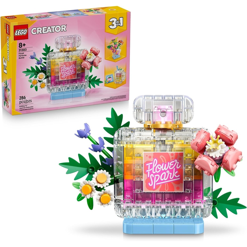 image:imageLEGO Creator 3 in 1 Floral Decor Perfume Bottle 31383 Building Toys for Girls amp Boys Ages 8 3 Building Options Bedroom or Desk Decor 286 pieces Gift for Birthdays