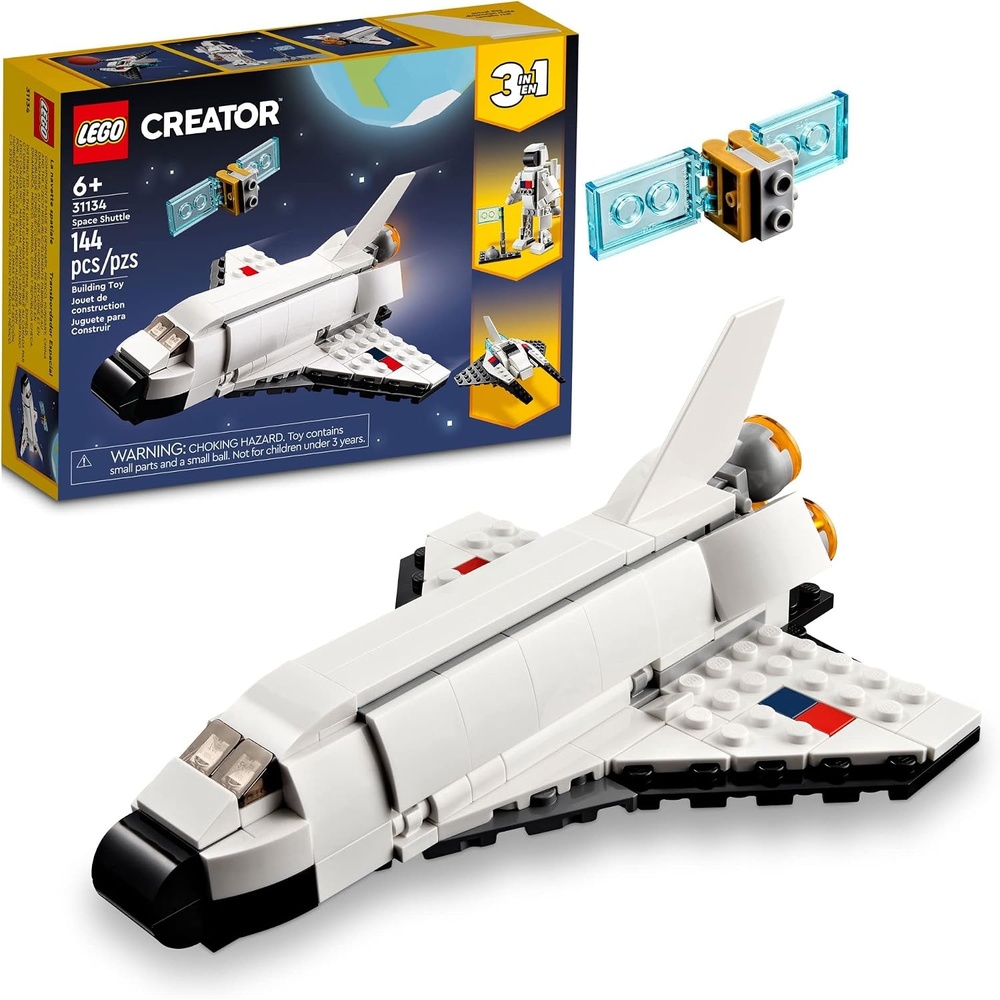 image:imageLEGO Creator 3 in 1 Space Shuttle Toys Space Toys Building Set for Boys amp Girls Ages 6 Option to Build 2 Spaceships or Astronaut Educational Gift for Kids Birthday amp Holidays 31134Shuttle Toy