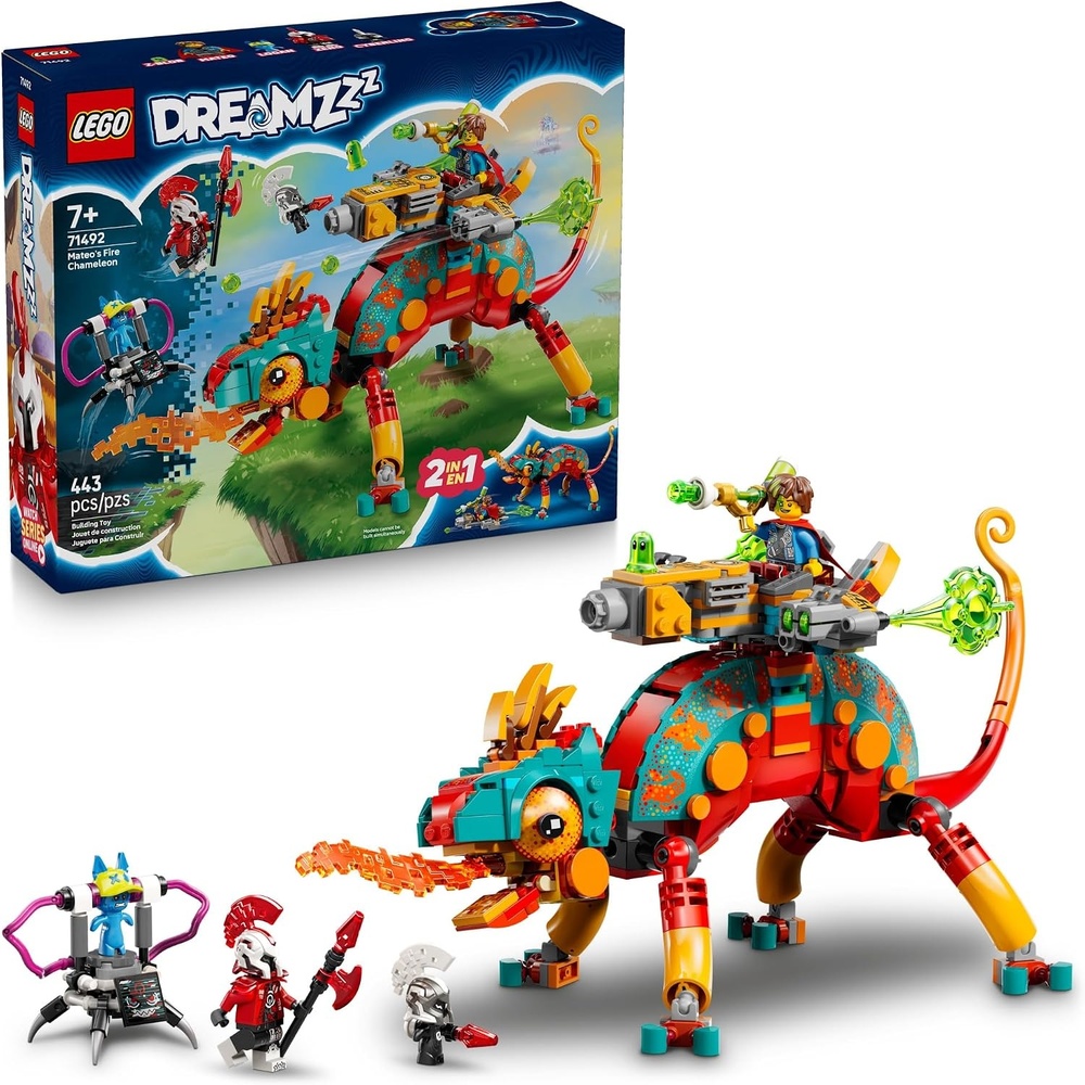 image:imageLEGO DREAMZzz Mateos Fire Chameleon Building Toy Pretend Play Set for Kids Ages 7 Storytelling Toy for Boys amp Girls 2 Construction Modes for Pretend Play Gift Idea for Birthdays 71492