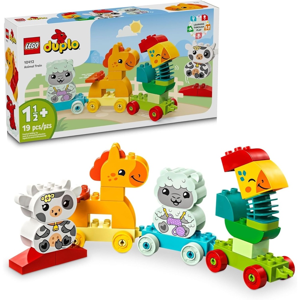 image:imageLEGO DUPLO My First Animal Train Building Set and Horse Toy Educational Toy for Toddlers Ages 13 with 4 Animal Figures Creative Nature Birthday Gift for Preschoolers 10412