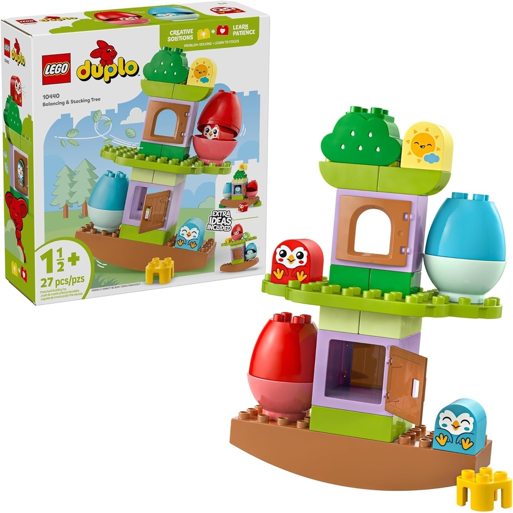 image:imageLEGO DUPLO My First Balancing amp Stacking Tree Building Toy Playset Gift for Easter for Toddlers Learning amp Educational Toy for Boys and Girls Ages 15 10440Tree