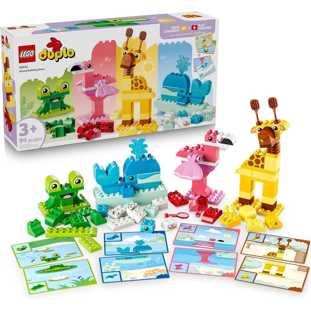 image:imageLEGO DUPLO Town Animal Building Game 10472  Building Toys for Toddlers Ages 3 Sturdy Build for Pretend Play Develops Fine Motor Skills 94 pieces Gift for Birthdays