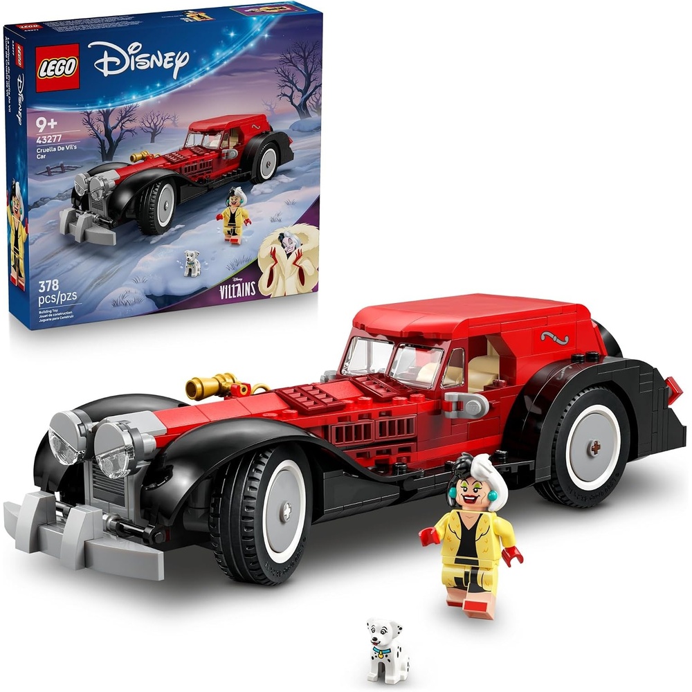 image:imageLEGO Disney Cruella De Vils Car Building Toy 101 Dalmations Pretend Play Vehicle Building Set for Girls amp Boys Ages 9 Gift Idea for Birthdays 43277
