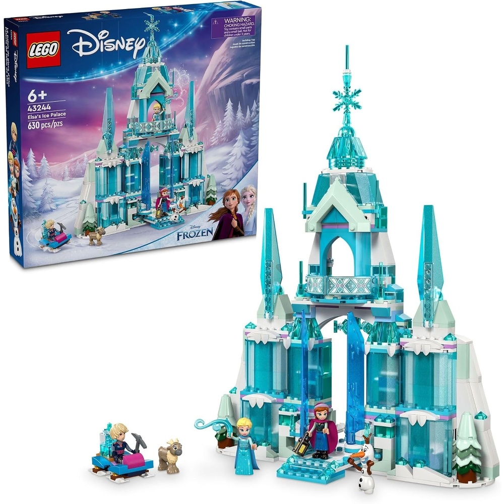 image:imageLEGO Disney Frozen Elsas Ice Palace Building Set for Kids Princess Castle with Anna and Elsa MiniDoll Figures Disney Princess Toy Gift Idea for Girls Boys and Movie Fans Ages 6 and Up 43244