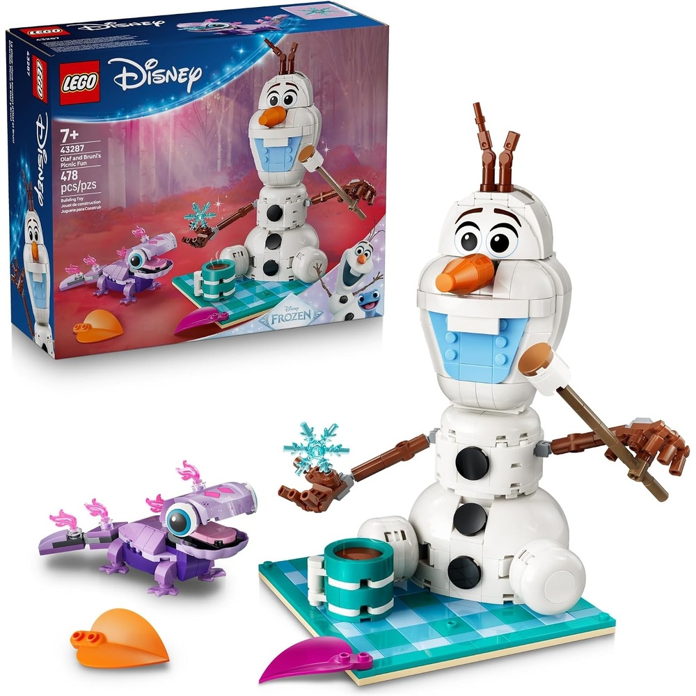 image:imageLEGO Disney Frozen Olaf and Brunis Picnic Fun Building Toy Frozen Toys for Girls amp Boys Ages 7 Disney Gifts for Kids amp Fans 43287