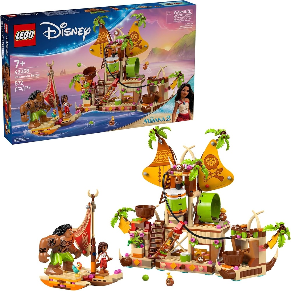 image:imageLEGO Disney Moana 2 Kakamora Barge Kids Toy Pretend Play Building Set for Boys and Girls Ages 7 9 Characters Including Moana Maui Kotu and HeiHei Gift Idea for Birthdays 43258