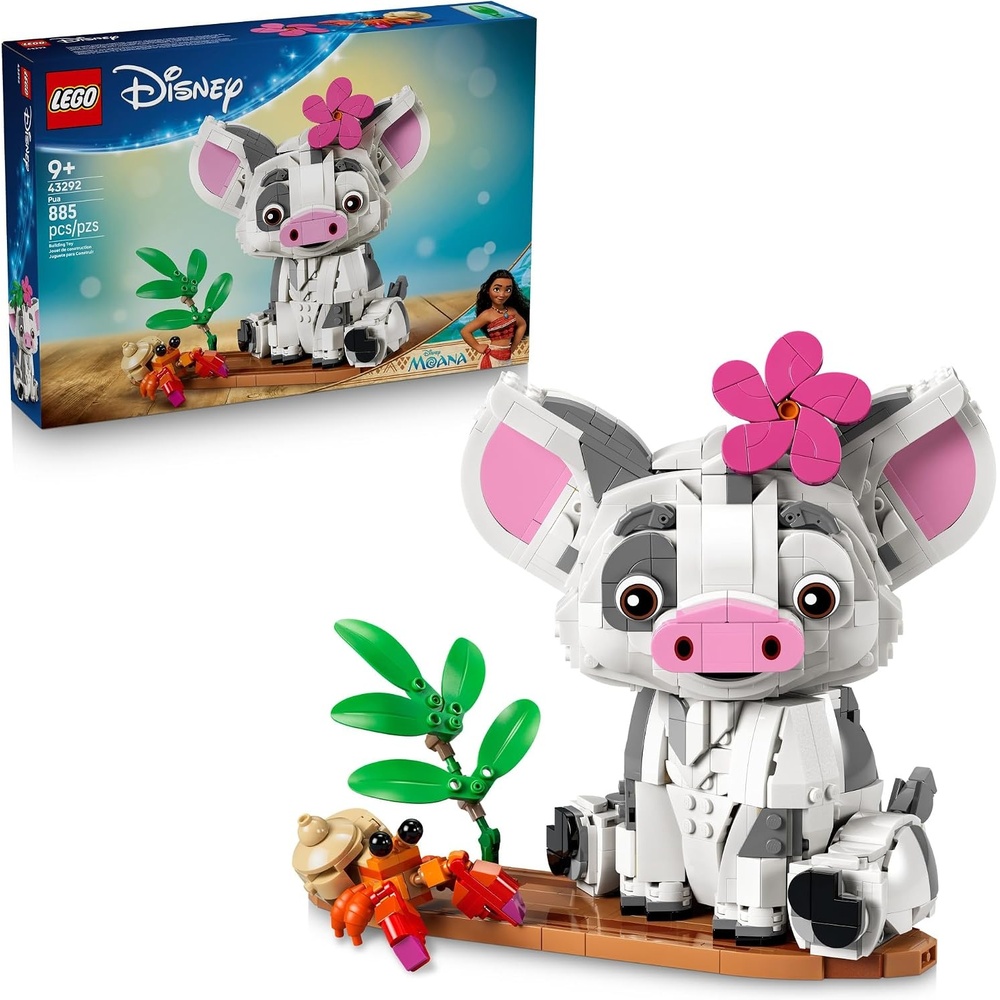 image:imageLEGO Disney Moana Pua 43292 Building Toys for Girls amp Boys Ages 9 Moana Displayable Toy for Bedroom amp Desk 885 pieces Gift for Birthdays