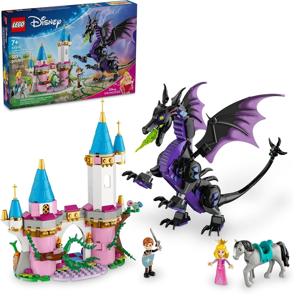 image:imageLEGO Disney Princess Maleficents Dragon Form Building Set for Kids and Sleeping Beauty Fans Disney Princess Figure Castle Toy Fun Gift Idea for Girls and Boys Ages 7 Plus Who Love Aurora 43240
