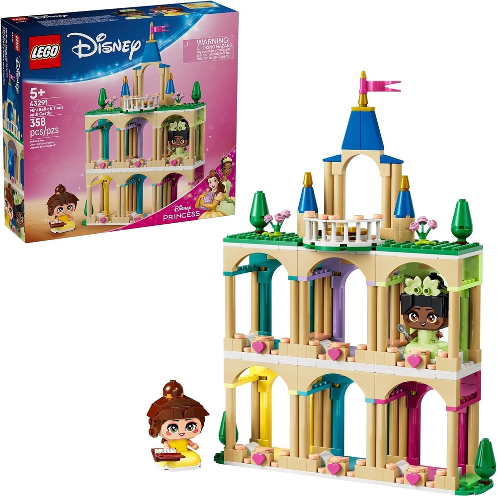 image:imageLEGO Disney Princess Mini Belle amp Tiana with Castle Building Toy Princess Toy Figures amp Playset for Girls amp Boys Ages 5 Gift for Birthday 43291