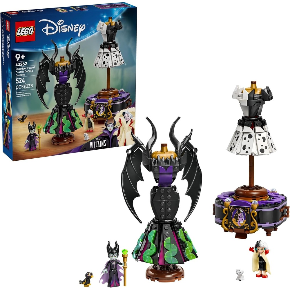 image:imageLEGO Disney Villains Maleficents and Cruella De Vils Dresses Kids Toy Fashion Building Toy for Girls and Boys Ages 9 Gift Idea for Birthdays Holidays amp Disney Fans 43262