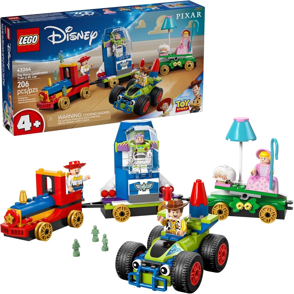 image:imageLEGO Disney and Pixars Toy Story Celebration Train amp RC Car Toddler Toy Sensory and Pretend Play Building Set for Preschool Boys and Girls Ages 4 Disney Gift Idea for Birthdays 43264