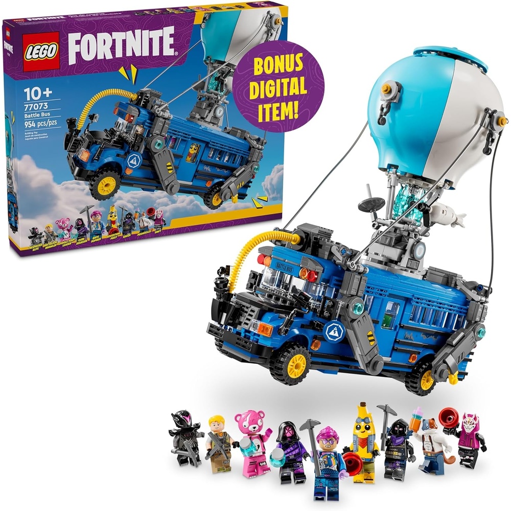 image:imageLEGO Fortnite Battle Bus Building Toy Collectible Fortnite Toy for Kids Boys amp Girls Ages 10 Pretend Play Set with 9 Minifigures from Video Game Gift for Birthdays 77073