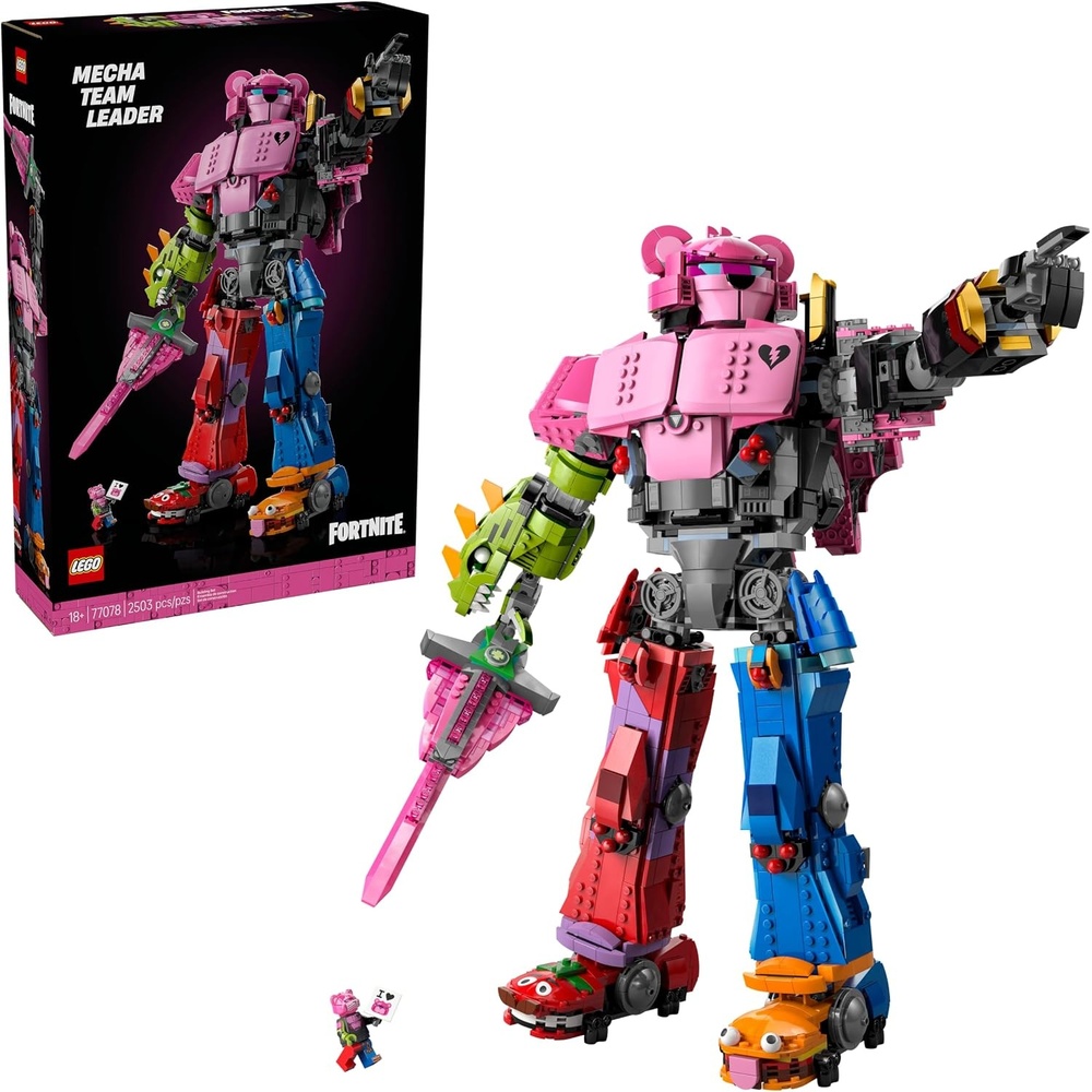 image:imageLEGO Fortnite Mecha Team Leader Collectible Building Set for Adults Gaming Room Dcor DIY Kit for Fortnite Fans Includes Mecha Team Leader Minifigure Great Video Game Gift 77078