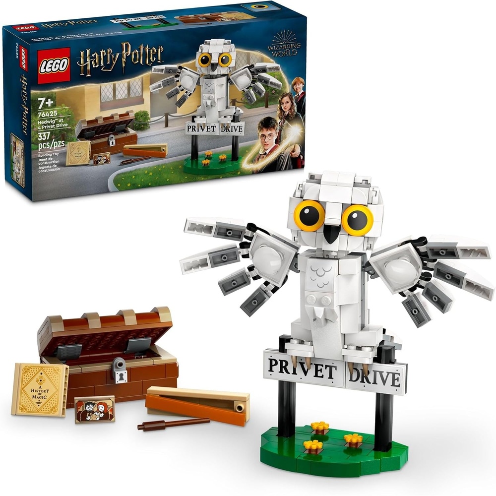 image:imageLEGO Harry Potter Hedwig at 4 Privet Drive Buildable Fantasy Toy with a Harry Potter Owl Figure Harry Potter Toy for Independent Play Harry Potter Gift Idea for Girls Boys and Kids Ages 7 76425